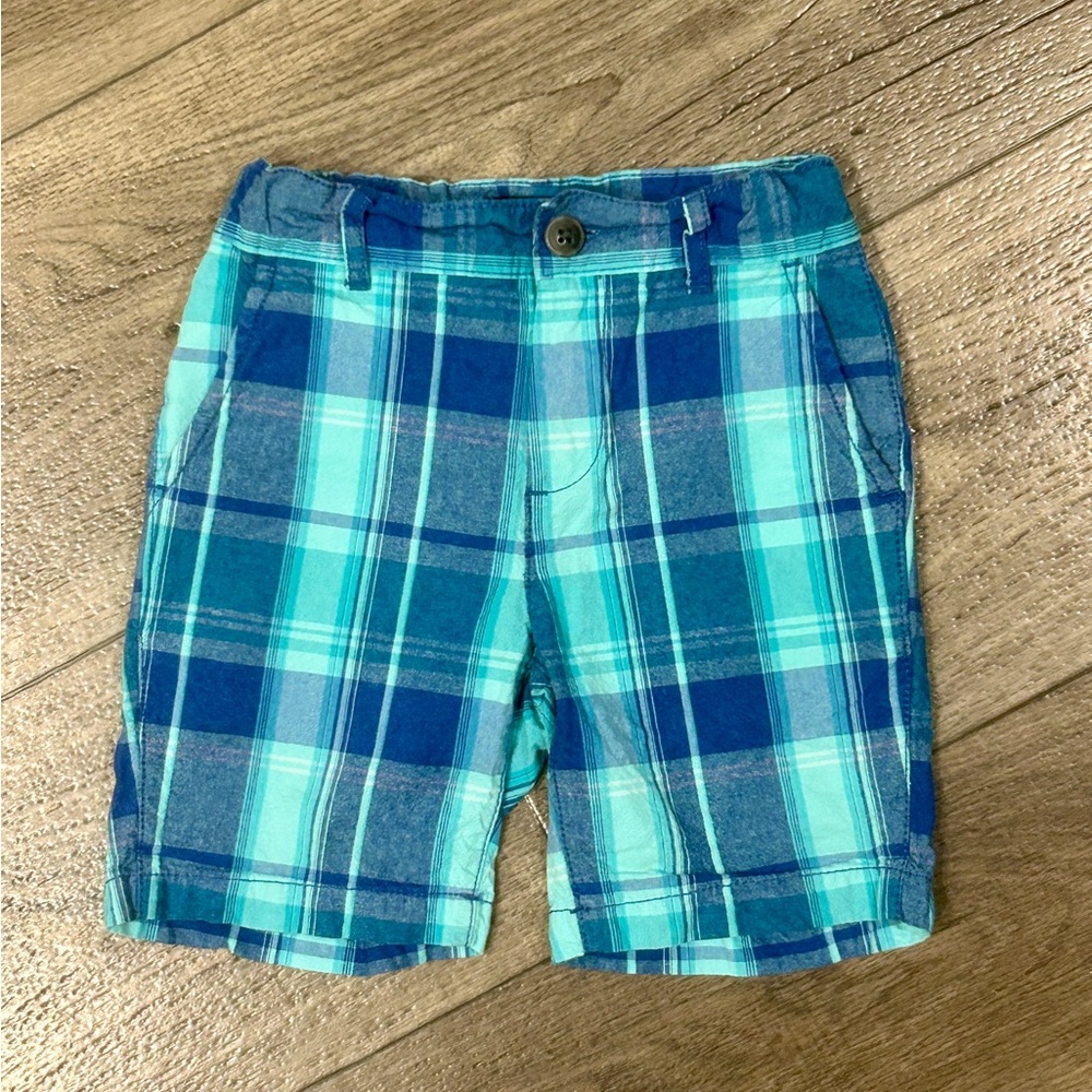 Children’s Place Teal and Navy Plaid Shorts